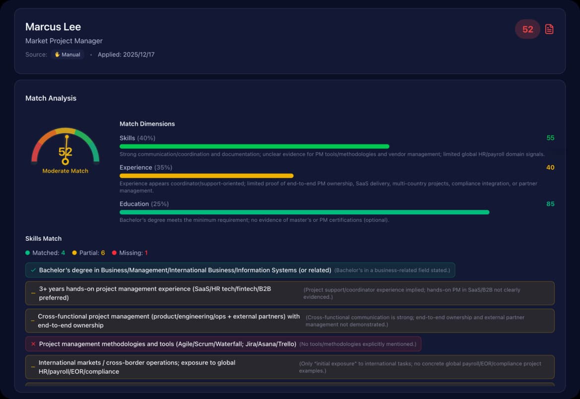 Generate match analysis